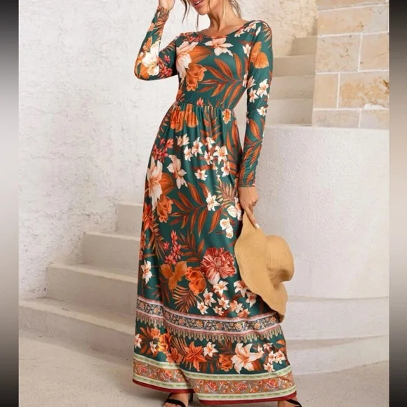 chinese dress ladies Baltic Born Womens Katinka Wrap Maxi Dress | Tropical Night Floral
